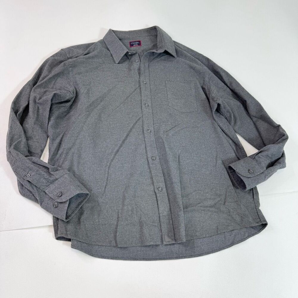 UNTUCKit Flannel Long Sleeve Button Down Cotton Sherwood Shirt Dark Gray XXL‎